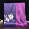 Purple Floral Silk Scarf